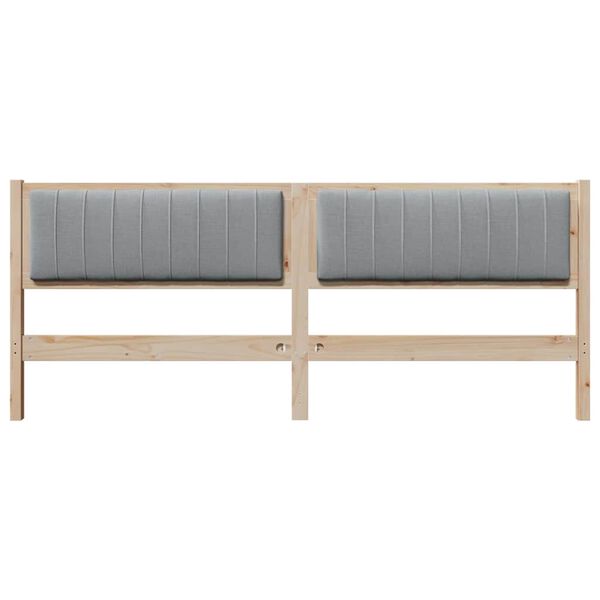 vidaXL Gepolstertes Kopfteil Braun 200 cm Massives Kiefernholz