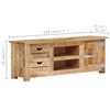 vidaXL TV-Schrank 110x30x40 cm Raues Mangoholz