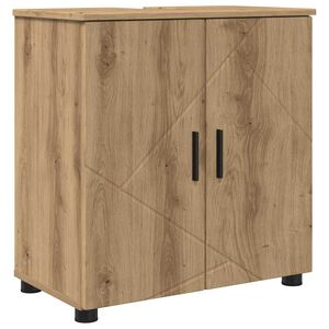vidaXL Badezimmerschrank mit Speicher Artisan-Eiche 61 x 35 x 64 cm