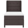 vidaXL Boxspringbett mit Matratze Dunkelbraun 90 x 190 cm Stoff