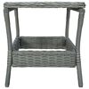 vidaXL 2-tlg. Garten-Lounge-Set mit Auflagen Poly Rattan Hellgrau