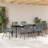 vidaXL Garten Essgruppe mit Kissen 7 pcs Grau Poly-Rattan