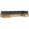 vidaXL Outdoor-Sofagarnitur mit Kissen 7 pcs Wei&szlig; und Anthrazit