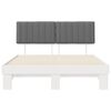 vidaXL Bettgestell mit gepolstertem Kopfteil Hellgrau 160 x 200 cm