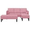 vidaXL Sofa Set mit Kissen 2 pcs Rosa Polyester