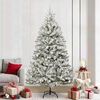 vidaXL K&uuml;nstlicher Weihnachtsbaum Gr&uuml;n und Wei&szlig; 240 cm PVC und Metall