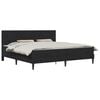 vidaXL Bettgestell mit Matratze mit Kopfteil Schwarz 200 x 200 cm Samt
