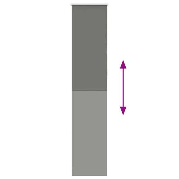 vidaXL Verdunkelungsrollo Grau 45x230 cm Stoffbreite 40,7 cm Polyester