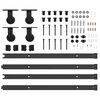 vidaXL Schiebet&uuml;rbeschlag-Set 152,5 cm Stahl Schwarz