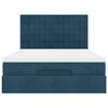 vidaXL Ottoman-Bett mit Matratzen Dunkelblau 140x190 cm Samt
