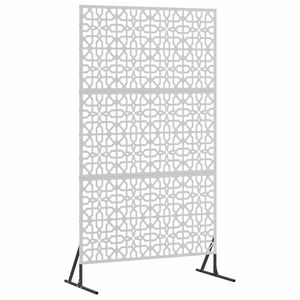 vidaXL Sichtschutz 100 x 50 x 180 cm Verzinkter Stahl Silber