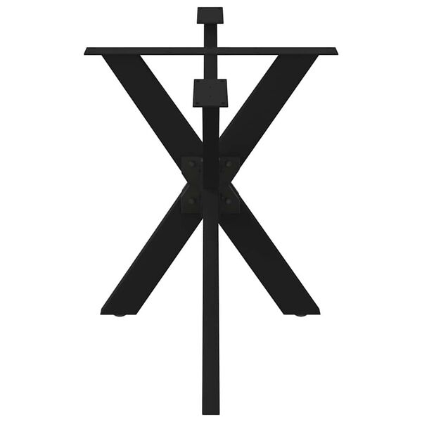 vidaXL Esstischbein in Spinnenform Schwarz 120x68x(72-73) cm Stahl
