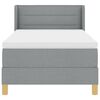 vidaXL Boxspringbett mit Matratze Hellgrau 80 x 200 cm Stoff