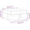 vidaXL Couchtisch Altholz-Optik 55x55x30 cm Holzwerkstoff