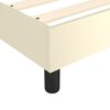 vidaXL Boxspringbett mit Matratze Creme 100x200 cm Kunstleder