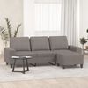 vidaXL 3-Sitzer-Sofa mit Hocker Taupe 180 cm Stoff