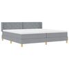 vidaXL Boxspringbett mit Matratze Hellgrau 200 x 200 cm Stoff