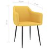 vidaXL Esszimmerst&uuml;hle 2 Stk. Gelb Stoff