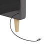 vidaXL Tagesbett mit Matratze USB Hellgrau Stoff 90x200 cm