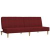 vidaXL Schlafsofa 2-Sitzer mit Hocker Weinrot Stoff