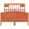 vidaXL Massivholzbett mit Regal ohne Matratze Wachsbraun 140x190 cm