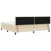 vidaXL Boxspringbett mit Matratze mit LED Creme 200 x 200 cm Stoff