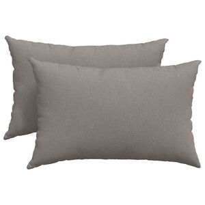 vidaXL Sofakissen 2 pcs Taupe 60 x 40 cm Stoff