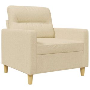 vidaXL Sofasessel Creme 60 cm Stoff