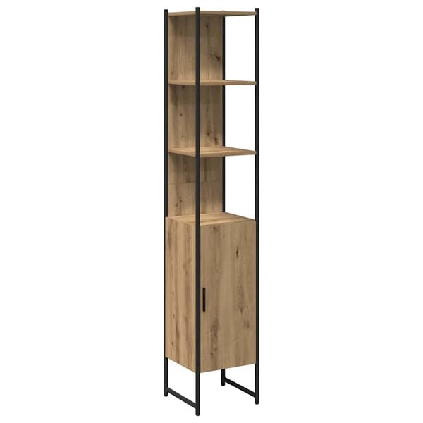 vidaXL Badezimmerschrank mit Regal Artisan-Eiche 33 x 33 x 185,5 cm