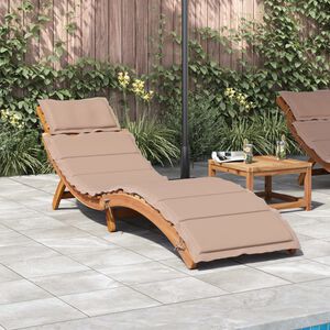 vidaXL Sonnenliege Massivholz Akazie Taupe