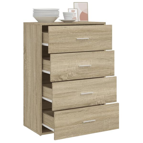 vidaXL Sideboard Sonoma-Eiche 60x31x84 cm Holzwerkstoff