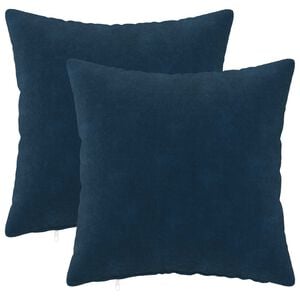 vidaXL Kissen mit Kissen HEERLEN 2 Stk. Blau Mikrofaser Fleece