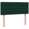vidaXL Boxspringbett mit Matratze Dunkelgr&uuml;n 120x220 cm Samt