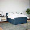 vidaXL Boxspringbett mit Matratze Blau 140x200 cm Samt