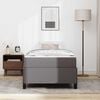 vidaXL Bettrahmen mit Matratze Grau 80 x 200 cm Stoff