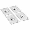 vidaXL Deckel f&uuml;r GN 1/4 Beh&auml;lter 4 Stk. Edelstahl