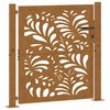 vidaXL Gartentor 100x100 cm Verwitterungsstahl Wellendesign