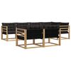 vidaXL Outdoor-Sofagarnitur 7 stk. Wei&szlig; und Schwarz