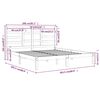 vidaXL Massivholzbett Schwarz 200x200 cm