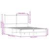 vidaXL Metallbett ohne Matratze Sonoma-Eiche 120x190 cm