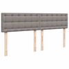 vidaXL Boxspringbett mit Matratze Taupe 180x200 cm Stoff