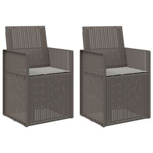 vidaXL Garten Esszimmerst&uuml;hle 2 pcs Hellgrau PP