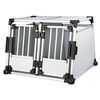 TRIXIE Pet Doppeltransportbox M-L Aluminium