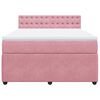 vidaXL Boxspringbett mit Matratze Rosa 140x200 cm Samt