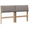 vidaXL Gepolstertes Kopfteil Taupe 150 cm Massives Kiefernholz