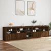 vidaXL Sideboard mit LED-Leuchten Braun Eichen-Optik 283x37x67 cm