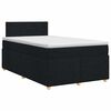vidaXL Boxspringbett mit Matratze Schwarz 120 x 200 cm Stoff