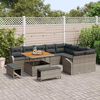 vidaXL Garten-Sofa-Set mit Kissen mit Speicher mit Kissen 12 pcs Grau