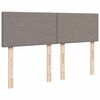 vidaXL Boxspringbett mit Matratze Taupe 140x200 cm Stoff