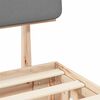 vidaXL Bettgestell mit gepolstertem Kopfteil Hellgrau 90 x 190 cm